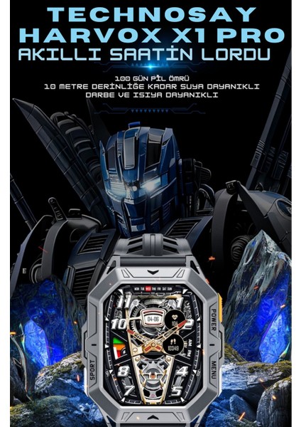 Watch X1 Pro Akıllı Saat Iphone ve Android Telefonlara Uyumlu Harwox 100 Gün Şarj Süreli Akıllı Saat fiyatları