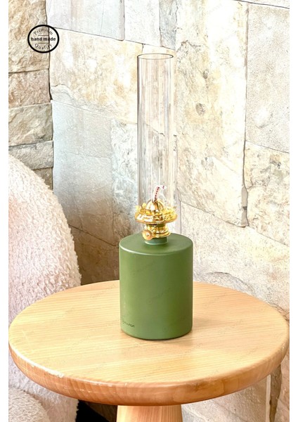 Premium Serisi Gaz Lambası - Mat Yeşil Uzun Model