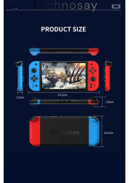 G90 Oyun Konsolu Yeni Nesil El Atarisi 10.000 Oyun Hafızalı 2000 Mah Batarya 10.000+ Oyun 7inç Hd modelleri