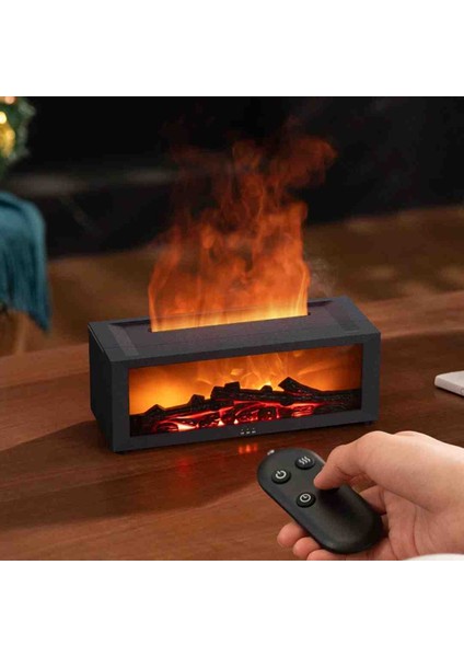 Alev Efektli Şömine Görünümlü Aromaterapi Nemlendirici | LED Buhar Makinesi | Uzaktan Kumandalı Ortam Difüzörü modelleri