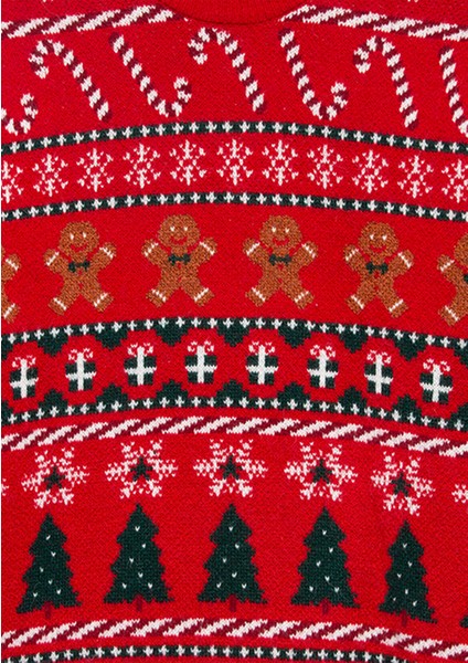 Yılbaşı Temalı Kırmızı Kazak 0710403-85905