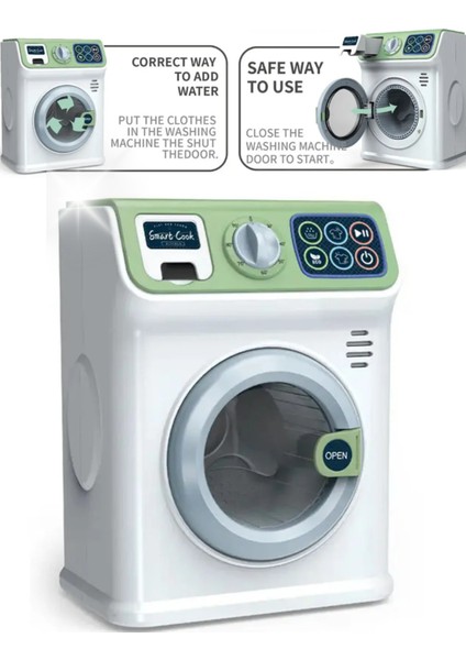 Oyuncak Çamaşır Makinesi Dokunmatik Ekran Yüksek Kalite 24 cm modelleri
