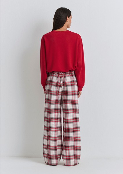 Yılbaşı Temalı Ekose Pantolon 1011168-80638