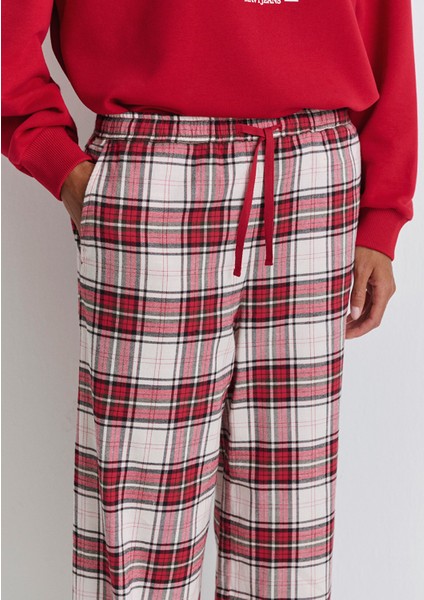 Yılbaşı Temalı Ekose Pantolon 1011168-80638