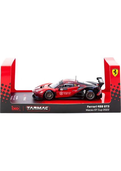 Tarmac Works x Ixo Models 1/64 Ferrari 488 Gt3 Macau Gt Cup 2022 Harmony Racing #51