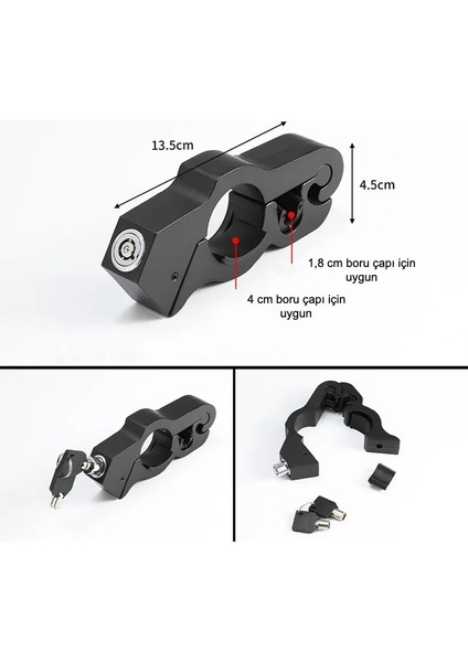 Motosiklet & Scooter Gidon Fren Kilidi – Alüminyum Gövde, Anahtarlı Üst Seviye Güvenlik fiyatları