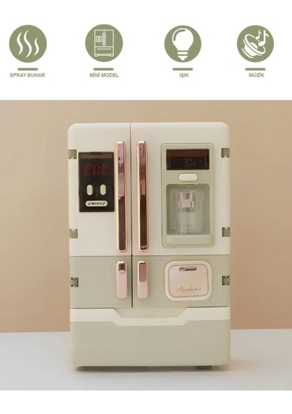 Oyuncak Buzdolabı Buharlı Sesli ve Işıklı Gerçekçi 28 Parça