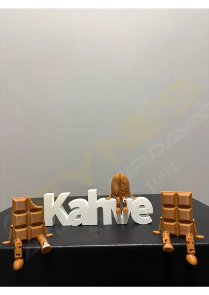 Kahve Yazısı Kahve Köşesi Kahve Çekirdeği Biblosu 2li Çikolata Biblosu