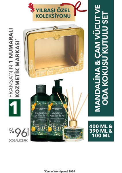 Mandalina ve Çam Vücut ve Oda Kokusu Kutulu Set