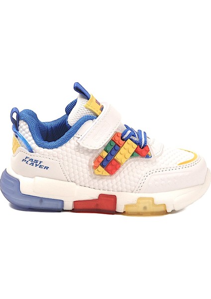 25C.HEROS Cırtlı Işıklı Legolu Ortopedik Çocuk Spor Ayakkabı