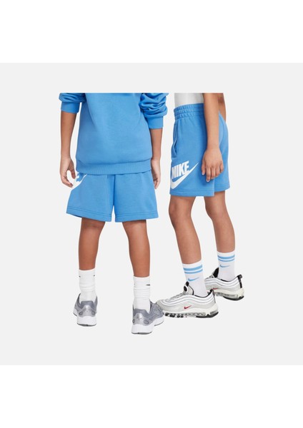 Sportswear Club Fleece French Terry Unisex Çocuk Mavi Şort -Pamuklu Rahat Tasarım - FD2997-489 fırsatları