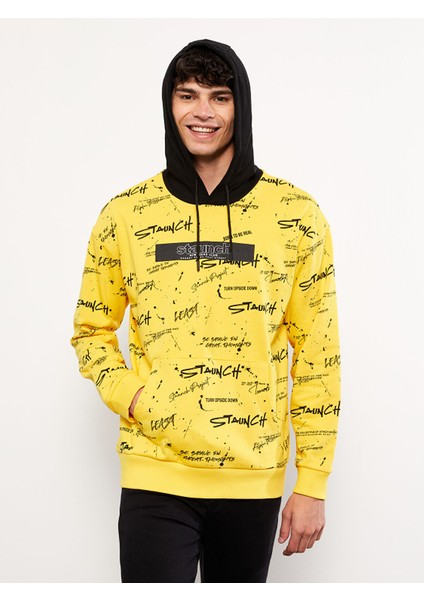 Yeni Sezon Uzun Kollu Baskılı Erkek Hoodie