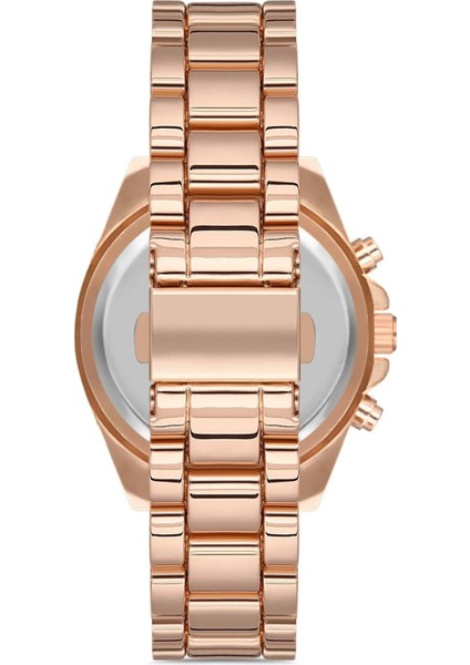 Zarif ve Şık Özel Tasarım Roma Rakam Detaylı Metal Bayan Kol Saati (Rose) fiyatları