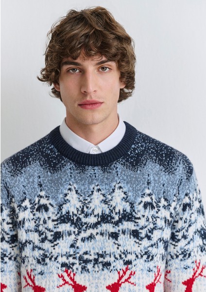 Yılbaşı Temalı Lacivert Kazak 0710407-70490 fiyatları