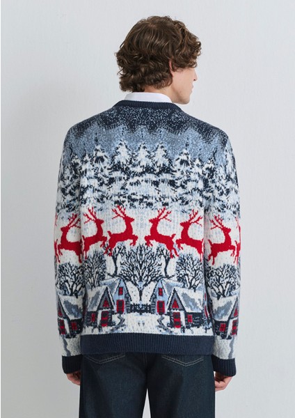 Yılbaşı Temalı Lacivert Kazak 0710407-70490 fırsatları