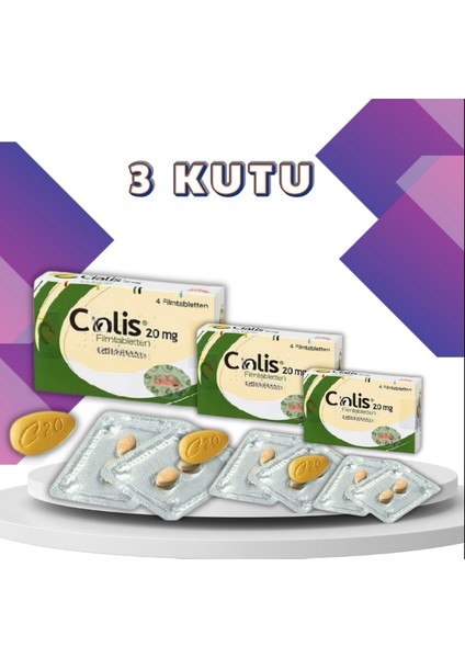 CIALIS_20_M_G 4'lü 3 Kutu Kullanım Vîâgrâ Kâmágrã Azdıriçi Orijinal-Geciktir-C-I-Tablet- Istek Arttırıcı Gecîktîricî 30 Mg