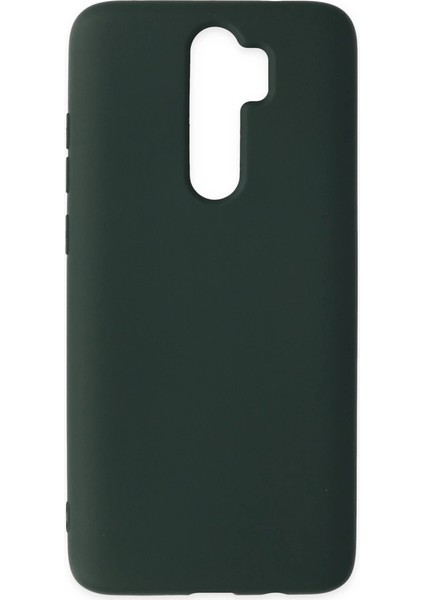 Xiaomi Redmi Note 8 Pro Kılıf Nano Içi Kadife Silikon - Koyu Yeşil