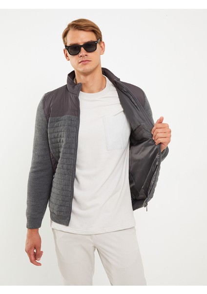 Yeni Sezon Standart Kalıp Dik Yaka Erkek Triko Hırka modelleri