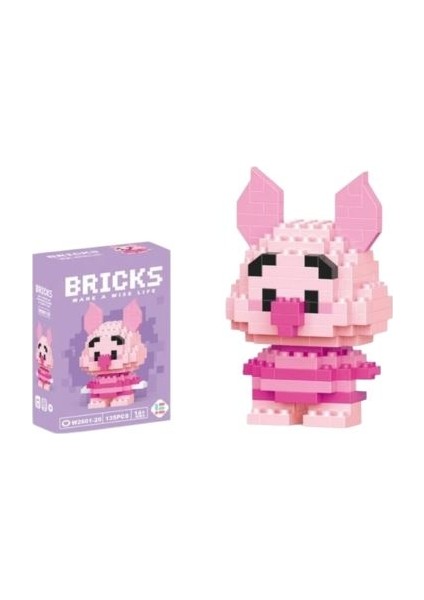 Pıglet Brıcks 3D Puzzle LEGO +14