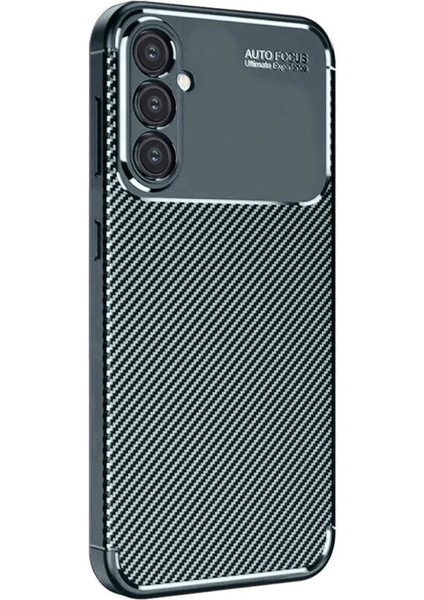 Samsung Galaxy A56 Kılıf Auto Focus Karbon Kapak - Koyu Yeşil