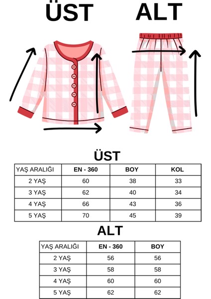 Çiçek Desenli Pamuk Çocuk Pijama Takımı – Kız Çocuk Yumuşak Kumaş indirimleri