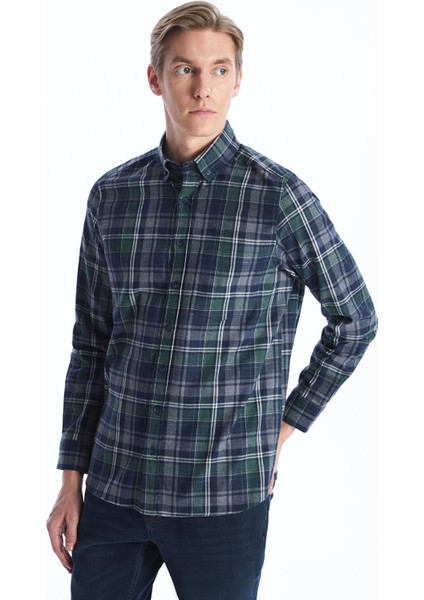 Yeni Sezon Regular Fit Uzun Kollu Ekose Gabardin Erkek Gömlek fiyatları