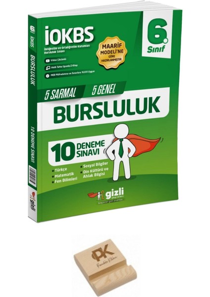 6. Sınıf Iokbs Bursluluk 10LU Deneme Sınavı + Telefon Standı