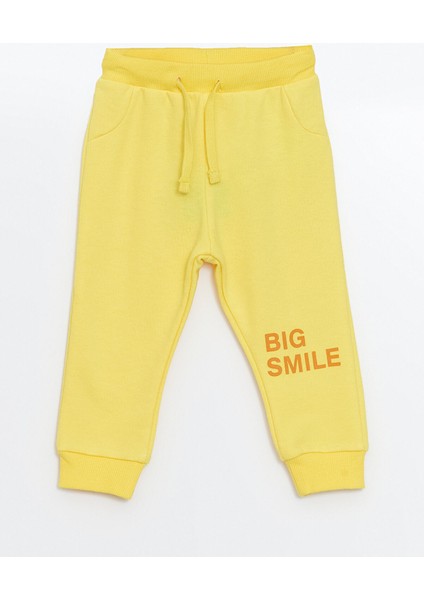 Yeni Sezon Beli Lastikli Kalın Basic Erkek Bebek Jogger Eşofman Altı