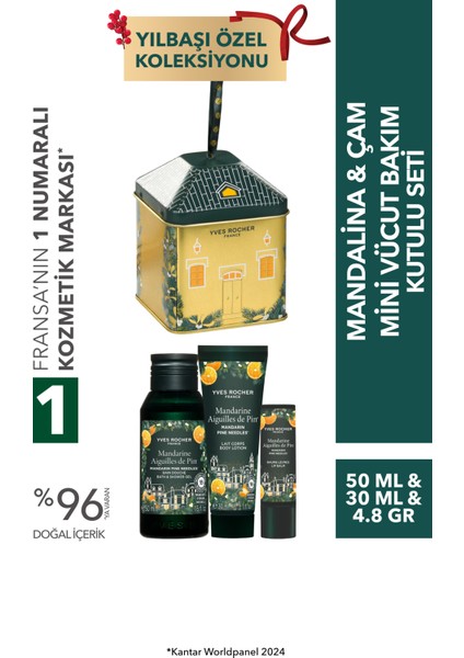 Mandalina ve Çam Mini Vücut Bakım Ev Kutulu Seti