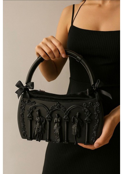 Antik Dönem 3D Lux Kadın El Çanta (Plastik=