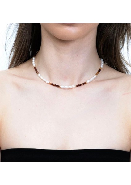 Lal Taşı ve Arpa Inci Gerçek Doğal Taş Kolye modelleri