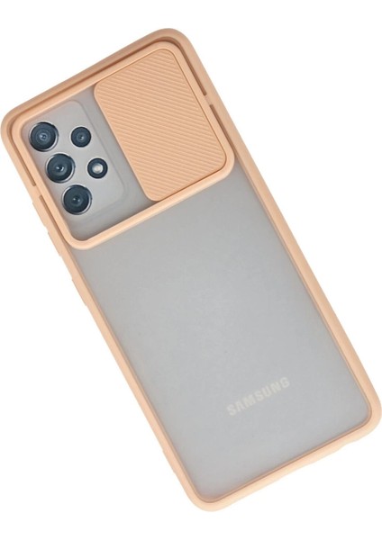 Samsung Galaxy A52 Kılıf Palm Buzlu Kamera Sürgülü Silikon - Pembe fiyatları