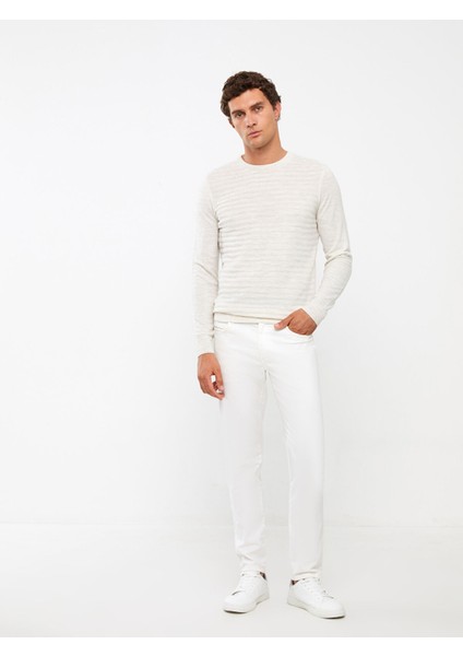 Yeni Sezon Bisiklet Yaka Uzun Kollu Çizgili Erkek Triko Kazak modelleri