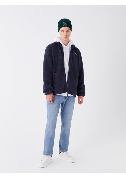 Yeni Sezon Dik Yaka Uzun Kollu Pelüş Erkek Fermuarlı Sweatshirt modelleri