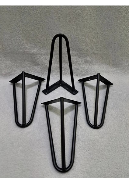 20 cm Metal 4 Adet Siyah Metal Mobilya Dolap Koltuk Kanepe Tv Ünitesi Ayakları