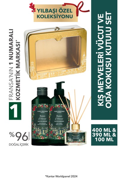 Kış Meyveleri Vücut ve Oda Kokusu Kutulu Set