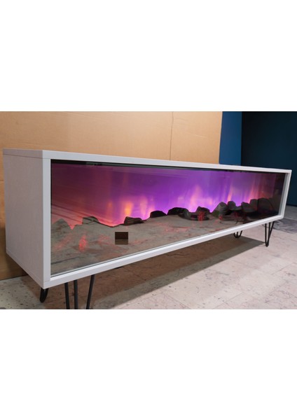 Craft Concept Tvşöminesi Bluetooth 4 Farklı Mod Elegance Özel Seri Siyah Metal Ayaklı Beyaz Kasa fiyatları