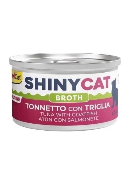 Shinycat Broth Sos Içinde Barbun ve Ton Balıklı Konserve Kedi Maması 70 gr 1 Adet