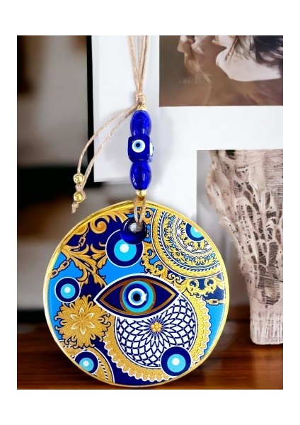 Çini Gold Desen Nazar Boncuklu Gözlü Duvar Süsü fırsatları