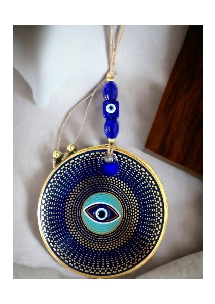 Gold Puantiyeli Nazar Boncuklu Göz Duvar Süsü Cam Duvar Dekoru modelleri