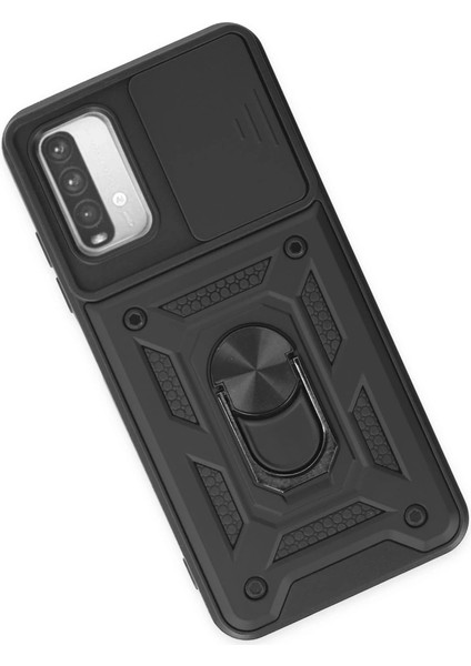 Xiaomi Redmi Note 9 4g Kılıf Pars Lens Yüzüklü Silikon - Siyah modelleri