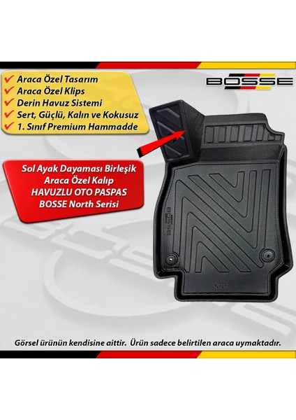 Audi A6 Paspas Araca Özel (C8) 2018 ve Sonrası Derin Havuzlu Bosse North Serisi fiyatları