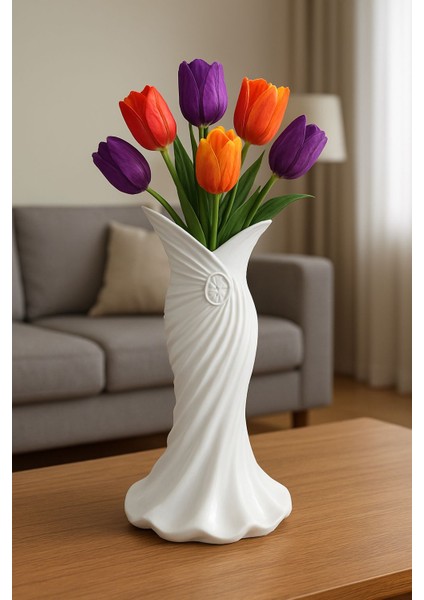 Plastik Iskandinav Bohem Kadın Tarz Plastik Vazo