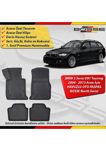 Bmw 3 Serisi E91 Paspas Araca Özel Touring 2004-2013 Derin Havuzlu Bosse North Serisi fırsatları