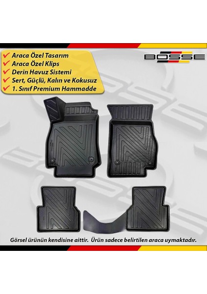 Audi A6 Paspas Araca Özel (C8) 2018 ve Sonrası Derin Havuzlu Bosse North Serisi modelleri