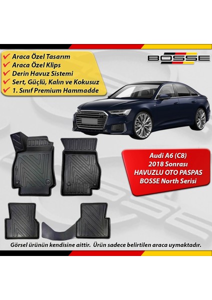 Audi A6 Paspas Araca Özel (C8) 2018 ve Sonrası Derin Havuzlu Bosse North Serisi fırsatları