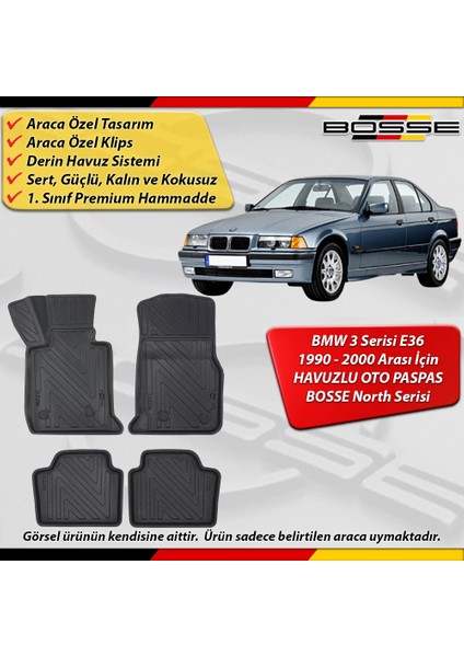 Bmw 3 Serisi E36 Paspas Araca Özel 1990-2000 Derin Havuzlu Bosse North Serisi