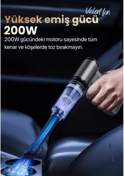 T7 Violent Turbo Jet Fan 130000RPM Ultra Güçlü Motor Güçlü Vakum 4000MAH Bataryalı Üflemeli fırsatları