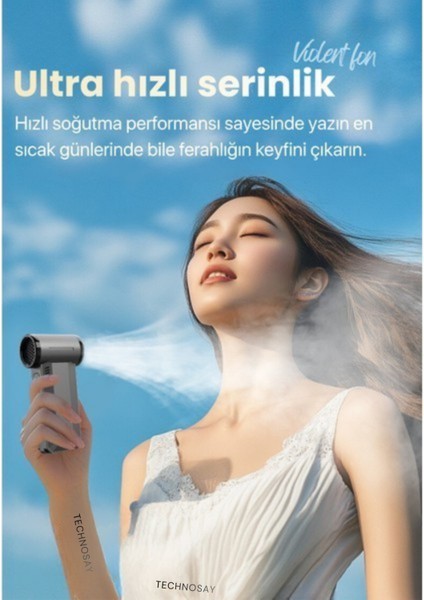 T7 Violent Turbo Jet Fan 130000RPM Ultra Güçlü Motor Güçlü Vakum 4000MAH Bataryalı Üflemeli indirimleri