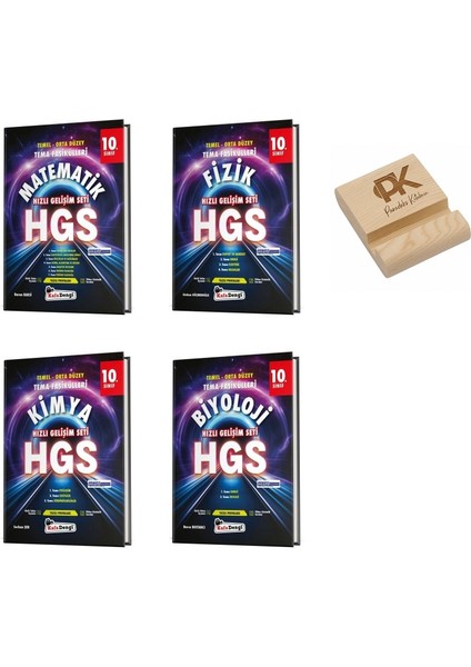 Kafadengi 10. Sınıf Hgs Matematik Fizik Kimya ve Biyoloji Tema Fasikülleri 4lü Set + Telefon Standı